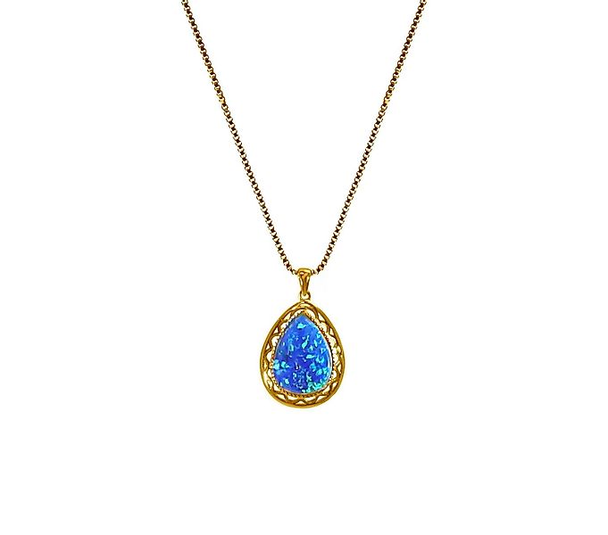 Edellis Kette mit Anhänger Weißer, Blauer günstig online kaufen