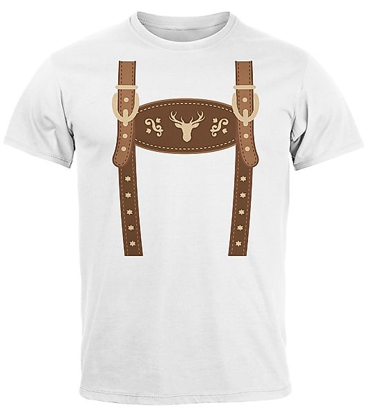 MoonWorks Print-Shirt Herren T-Shirt Lederhose Ersatz günstig online kaufen