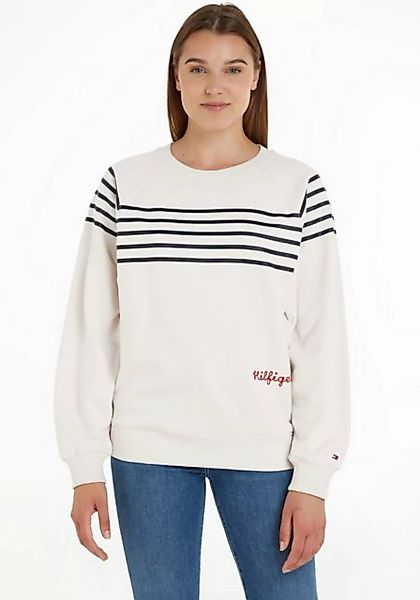 Tommy Hilfiger Sweatshirt RLX RAG STRIPE EMB C-NK SWTSHRT mit TH-Stickereie günstig online kaufen