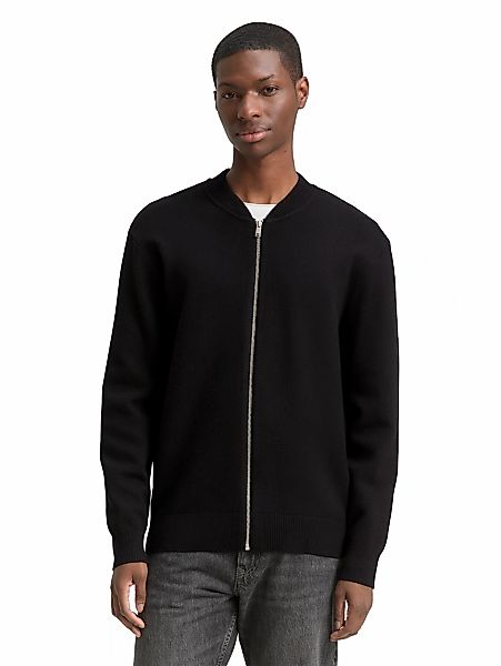 TOM TAILOR Denim Strickpullover mit Rippbündchen günstig online kaufen