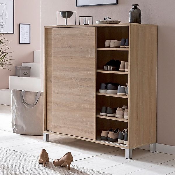 FINEBUY Schuhschrank SuVa13525_1 100cm für 20 Paar Schuhe Schuhregal mit Sc günstig online kaufen