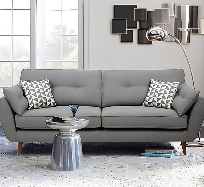 Xlmoebel Sofa Neu 2-Sitzer Stoffsofa in Grau mit modernem Design und einer günstig online kaufen