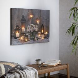 Art for the home LED-Bild "Cosy Kerzen LED 60x90cm" Modern  Zen 1 Stk. tlg. günstig online kaufen