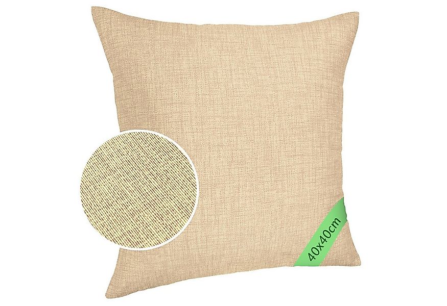 ANRO Dekokissen MrJack Kissenbezug Leinenoptik Deko Kissen Uni, Sofakissen günstig online kaufen