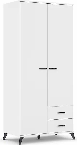 rauch Drehtürenschrank "Lucena" mit schräg ausgestellten Füßen im Monochrom günstig online kaufen