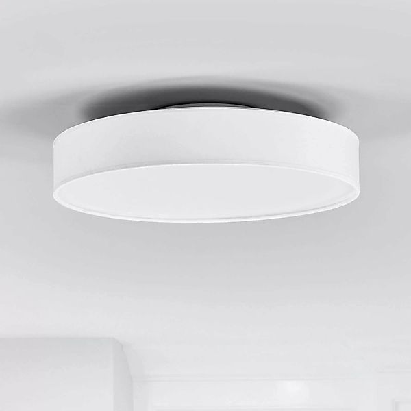 Lindby LED-Deckenlampe Saira, Ø 40 cm, weiß, Textil günstig online kaufen