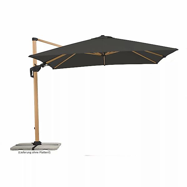 Schneider Ampelschirm 300 cm x 300 cm Anthrazit mit Kurbelmechanik günstig online kaufen