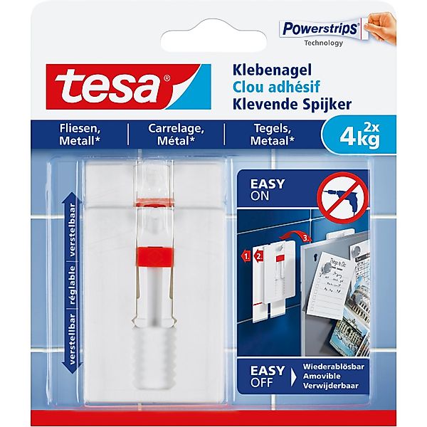 tesa Klebehaken 2x tesa Klebenagel Fliesen&Metall, günstig online kaufen