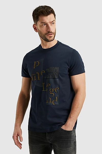PME Legend Jersey T-Shirt Druck Navy  - Größe XL günstig online kaufen