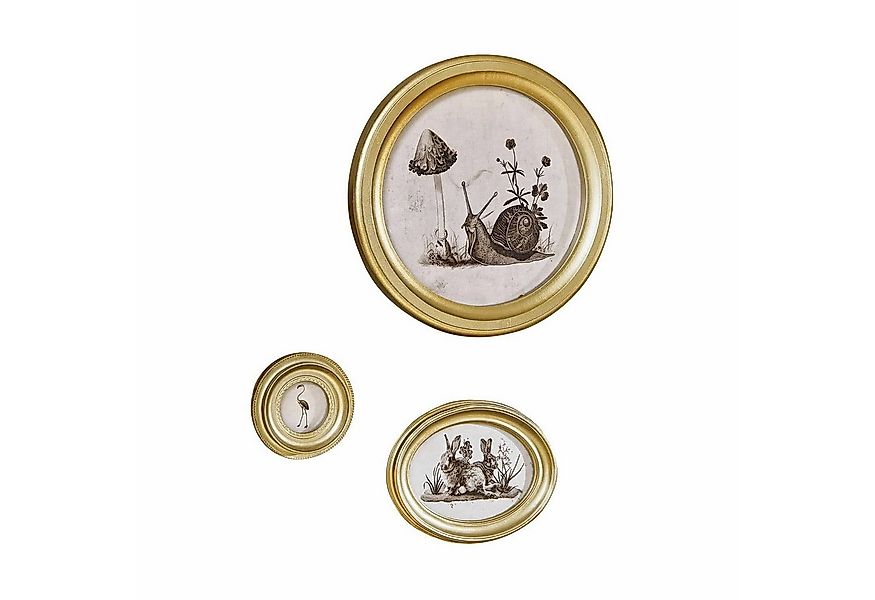 Mirabeau Wandbild Bild 3er Set Atriana antikgold günstig online kaufen