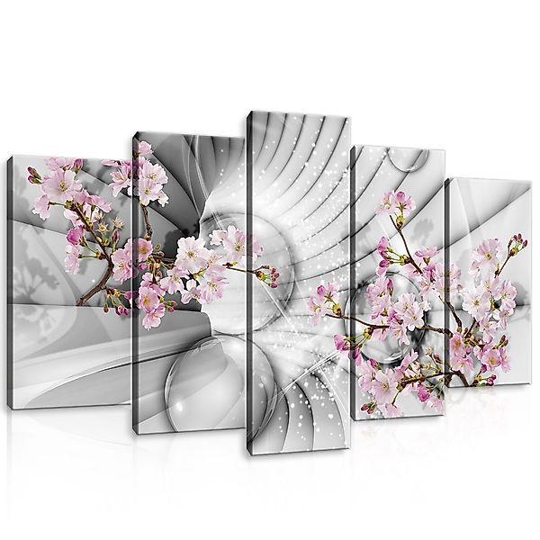 Wallarena Leinwandbild Blumen Tunnel Abstrakt Wohnzimmer günstig online kaufen