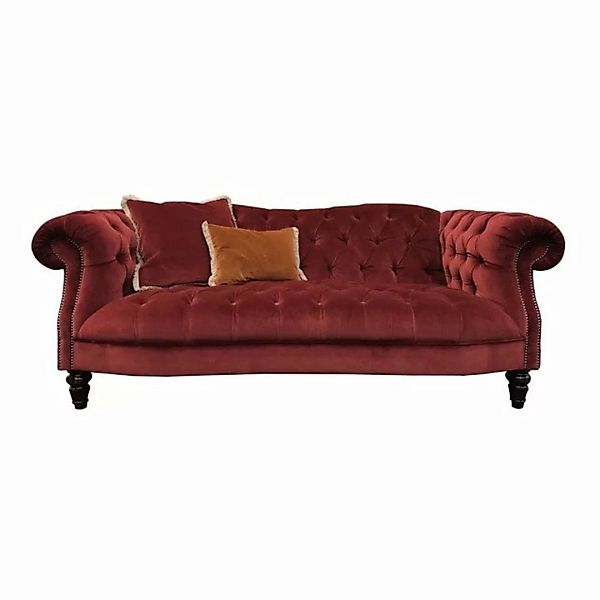 Natur24 Sofa Sofa Kingdom Grand 237x99x77cm Rot 4-Sitzer günstig online kaufen