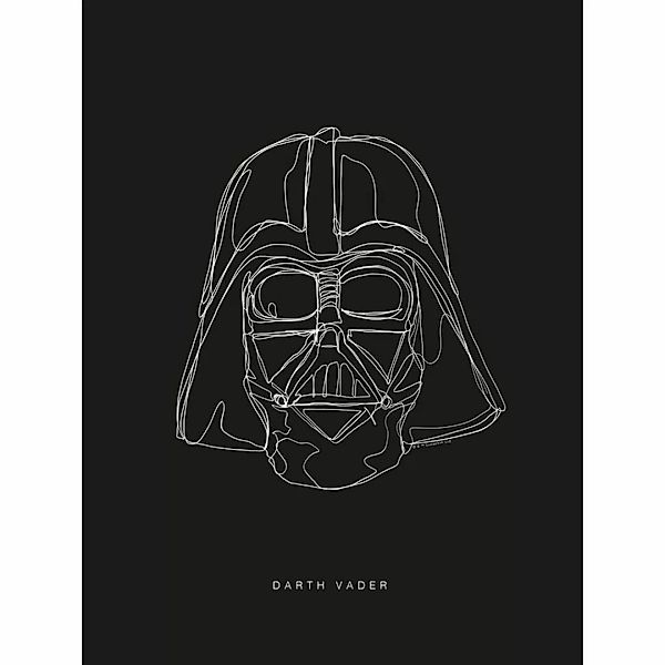 Komar Poster Star Wars Lines Dark Side Vader Star Wars B/L: ca. 30x40 cm günstig online kaufen