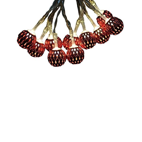 Lex 10er LED Kugel Lichterkette Batteriekette Weihnachten Beleuchtung Deko günstig online kaufen