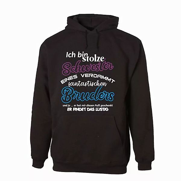 G-graphics Hoodie Ich bin stolze Schwester eines verdammt fantastischen Bru günstig online kaufen