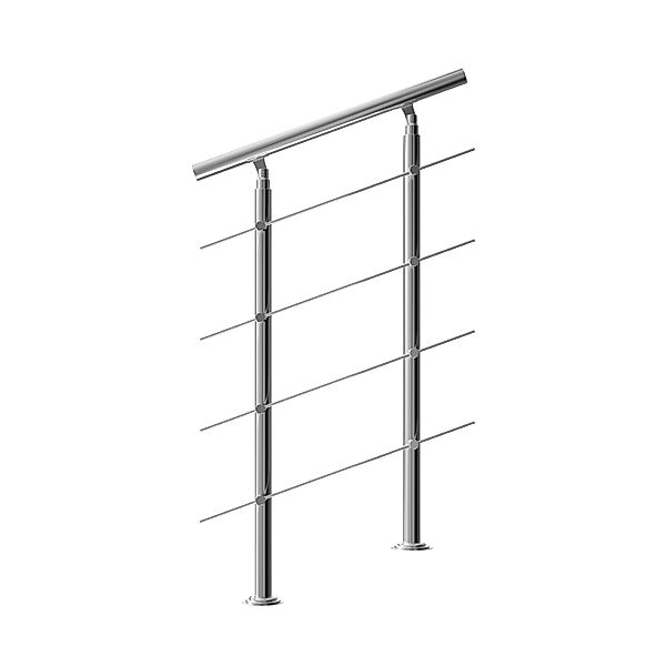Treppengeländer Edelstahl 80cm 4 Streben günstig online kaufen