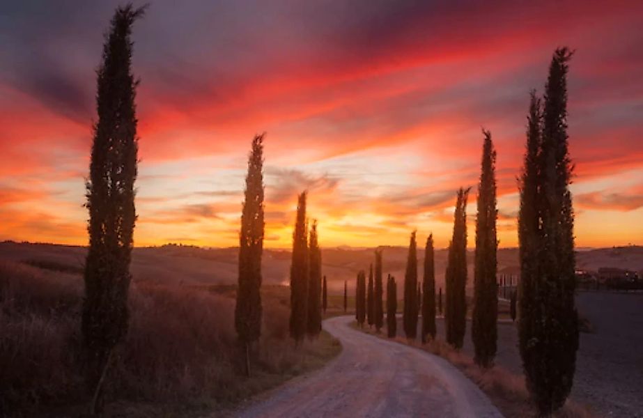 Papermoon Fototapete »Photo-Art ROSTOVSKIY ANTON, TOSKANA-SONNENUNTERGANG« günstig online kaufen