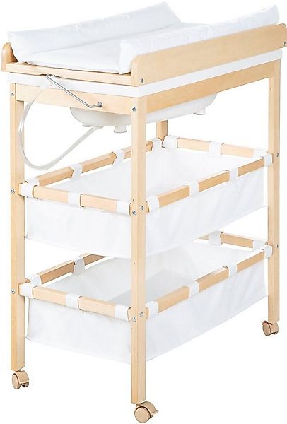 roba® Bade- und Wickelregal Baby Pool, natur, inkl. Wickelauflage weiß günstig online kaufen
