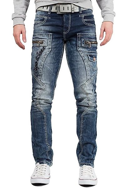 Cipo & Baxx 5-Pocket-Jeans Herren regular fit Hose Stonewashed BA-CD296 Blu günstig online kaufen