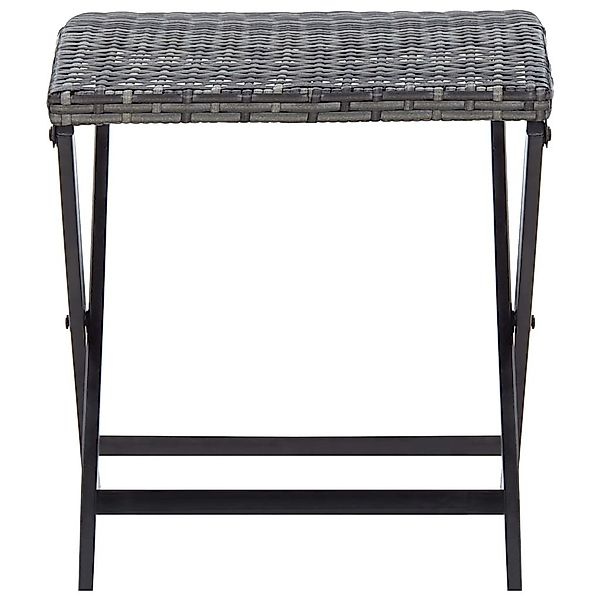 vidaXL Hocker, Klapphocker Poly Rattan Grau günstig online kaufen