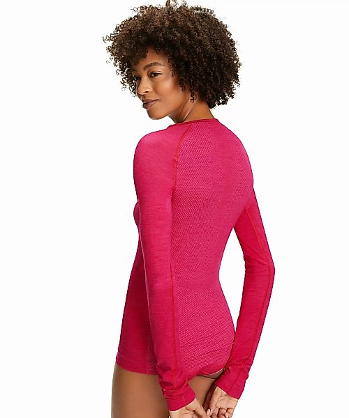 FALKE Damen Langarmshirt Wool-Tech Light, M, Pink, Uni, Schurwolle, 33463-8 günstig online kaufen