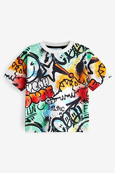Next T-Shirt Kurzarm-T-Shirt mit Graffiti-Print (1-tlg) günstig online kaufen