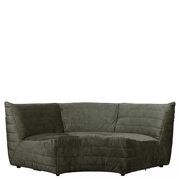 Design Sofa in Dunkelgrün Samt 200 cm breit günstig online kaufen