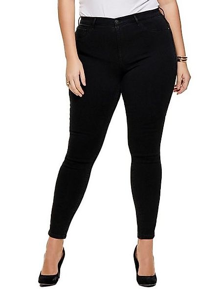 Carmakoma by Only Damen Jeans CARSTORM PUSH UP JEANS - Skinny Fit - Schwarz günstig online kaufen