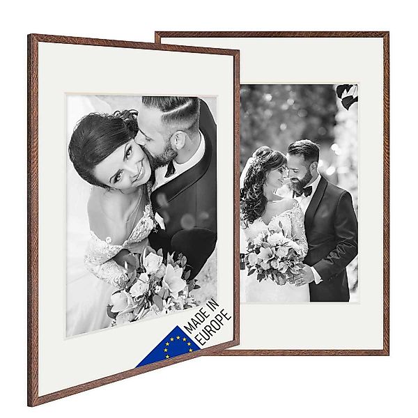 PHOTOLINI Bilderrahmen 2er Set Echtholz mit günstig online kaufen