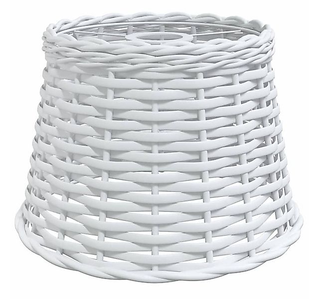 vidaXL Lampenschirm Lampenschirm Weiß Ø25x17 cm Korbweide günstig online kaufen