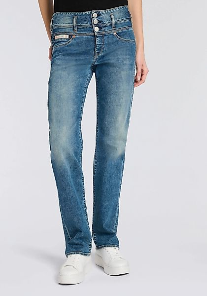 Herrlicher High-waist-Jeans "Raya New Straight Denim" im Straight Fit, 3-Kn günstig online kaufen