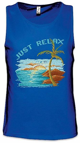 Urban Backwoods Tanktop Pixel Just Relax Ärmelloses T-Shirt Gamer Gaming Ga günstig online kaufen