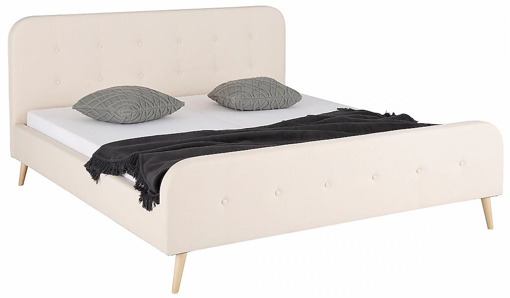 Home affaire Polsterbett Amrum, mit aufwendiger Knopfleiste am gepolstertem günstig online kaufen