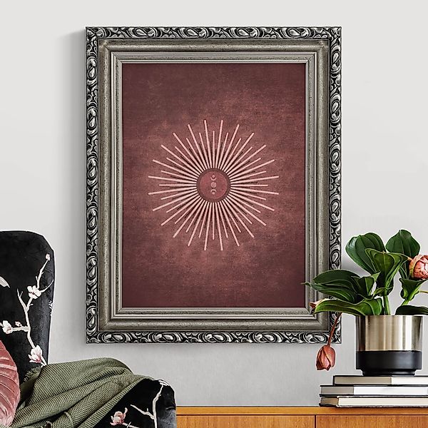 Gerahmtes Leinwandbild Boho Sonne II günstig online kaufen