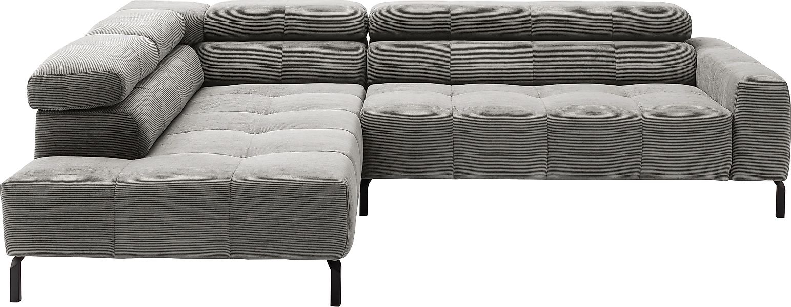 Places of Style Ecksofa »Cleveland, L-Form, incl. Kopfteilverstellung, Brei günstig online kaufen