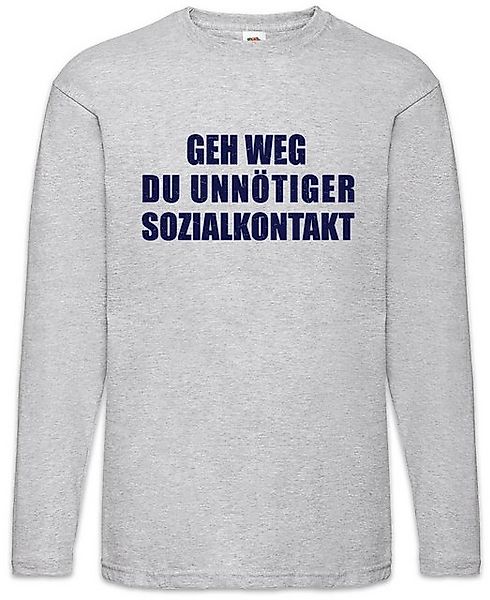 Urban Backwoods Langarmshirt Geh Weg Du Unnötiger Sozialkontakt Langarm T-S günstig online kaufen