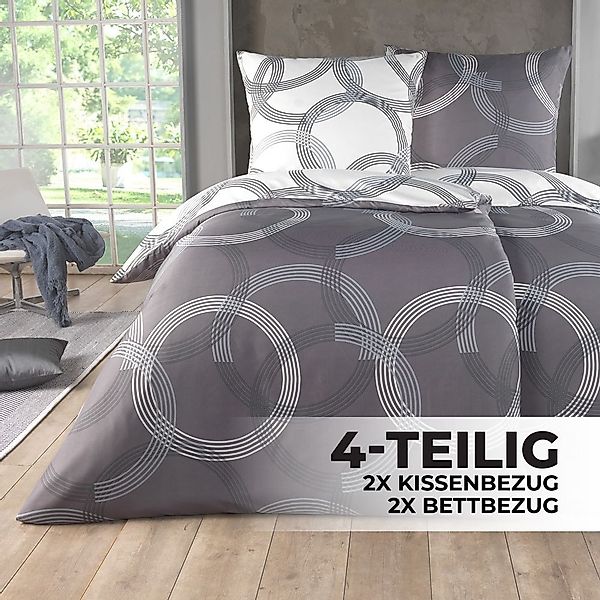 Kuscheli Bettwäsche 2x 135x200 + 2x günstig online kaufen