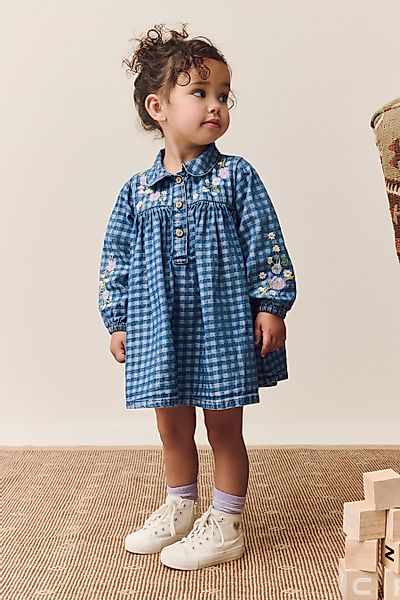 Next Hemdblusenkleid Langarmkleid mit Kragen (1-tlg) günstig online kaufen