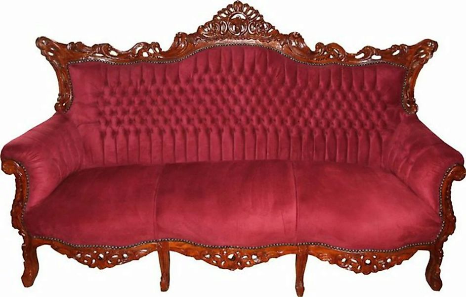 Casa Padrino 3-Sitzer Barock 3-er Sofa Master in Bordeaux / Braun - Wohnzim günstig online kaufen
