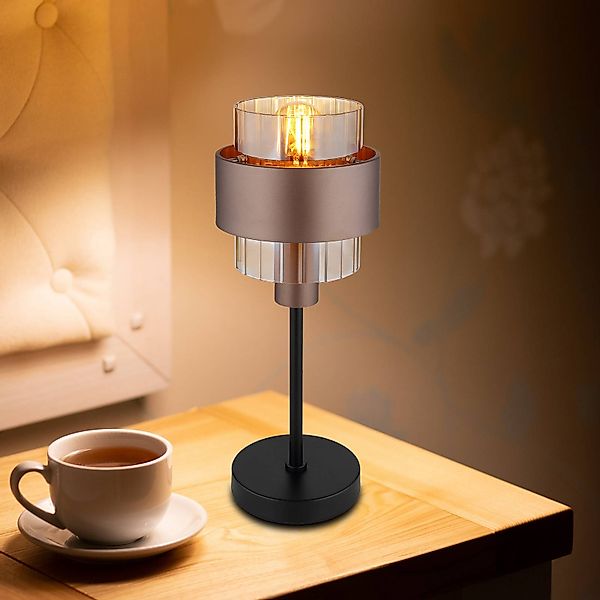 Tischlampe Milley, Höhe 47 cm, bronzefarben, Metall günstig online kaufen