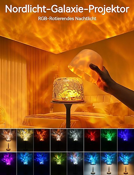 BlingBin LED Tischleuchte Tischlampe Wasserwellen-Nachtlicht mit günstig online kaufen