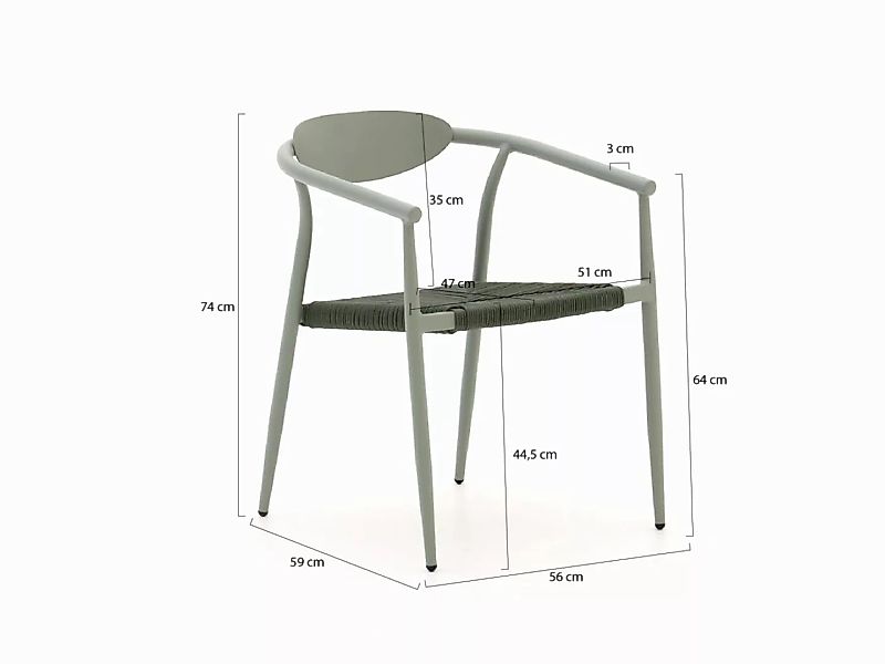 Manifesto Cavone/Bruca 170 cm Gartenmöbel-Set 5-teilig stapelbar günstig online kaufen