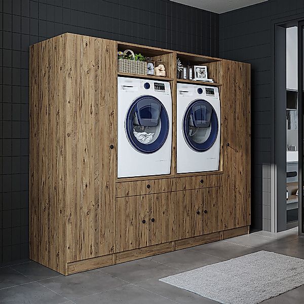 Roomart Waschmaschinenumbauschrank 224 cm (Schrankwand für günstig online kaufen