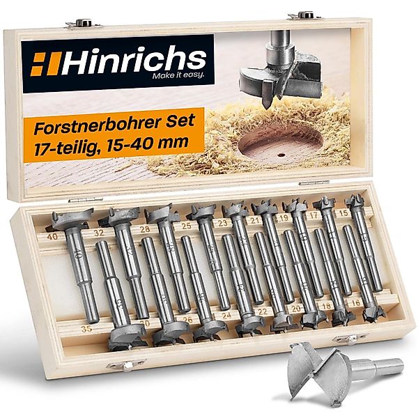 Hinrichs Forstnerbohrer Forstnerbohrer Set in Holz günstig online kaufen