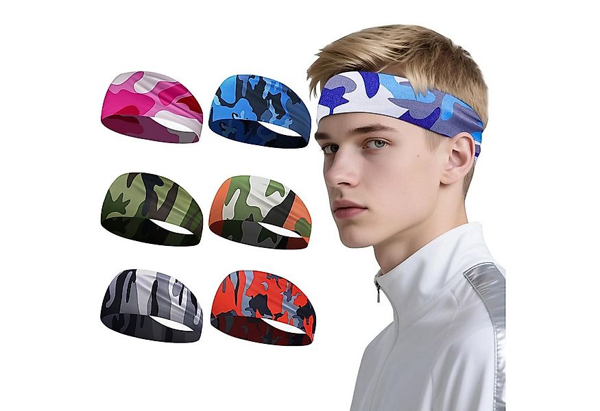 Mutig Stirnband 6 Tarnfarbe Stirnband,Elastische Haarbänder Unisex-6 Farben günstig online kaufen
