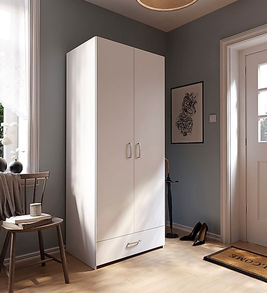 FORTE Kleiderschrank "Econobox" Drehtürenschrank, zeitloses Design mit aluf günstig online kaufen