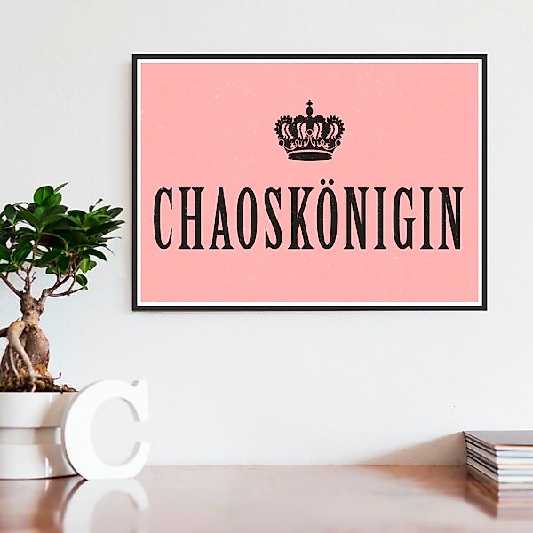 queence Metallbild "Chaoskönigin", Schriftzüge, (1 St.), Stahlschilder günstig online kaufen