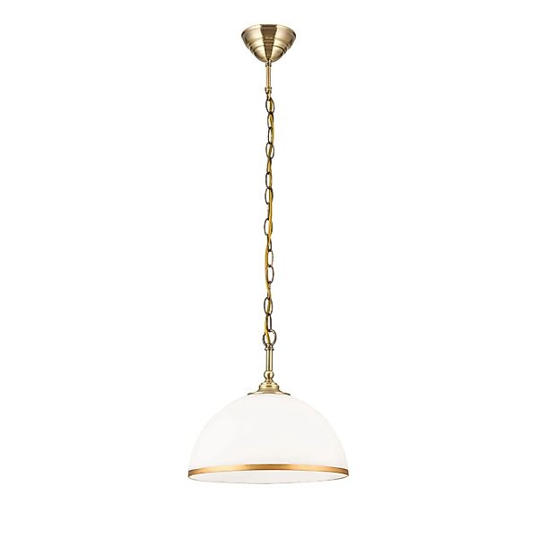 Orion Leuchten Hängeleuchte Old Style Ø 33 cm Antik Milchglas günstig online kaufen