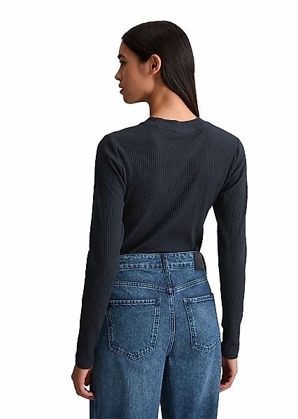 Marc OPolo DENIM Langarmshirt, Rundhalsausschnitt, slim fit, Bio-Baumwolle günstig online kaufen