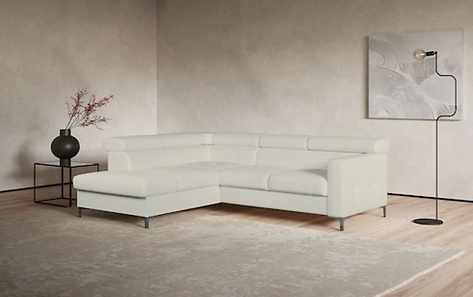 COTTA Ecksofa »Sammy L-Form« mit Kopfteilverstellung, wahlweise mit Bettfun günstig online kaufen